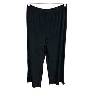 The Travel Collection Black Wide-Leg Pull On Elastic Waist Pants Sz Large